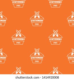 Education stationery pattern vector orange for any web design best