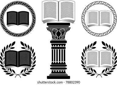 education. stencil. second variant. vector illustration