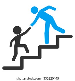 Education Steps vector icon. Style is flat symbol, rounded angles, white background.