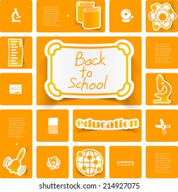 Education sticker infographic
