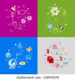 Education sticker infographic