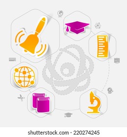 education sticker infographic - Shutterstock ID 220274245