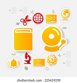 Education sticker infographic