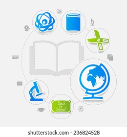 education sticker infographic