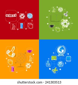 education sticker infographic