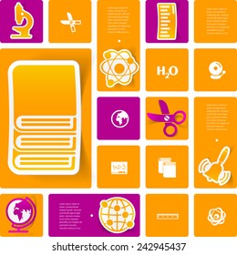 Education sticker infographic