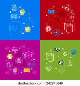 Education sticker infographic