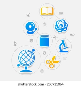 Education sticker infographic