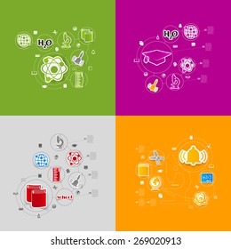 Education sticker infographic