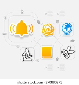 education sticker infographic