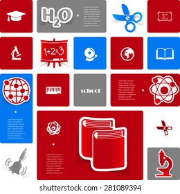 Education sticker infographic