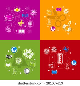 Education sticker infographic