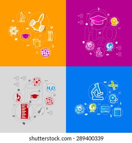 Education sticker infographic