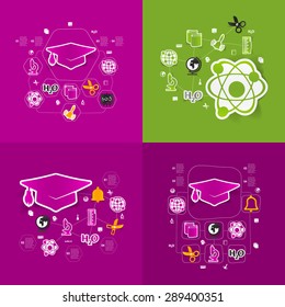 Education sticker infographic