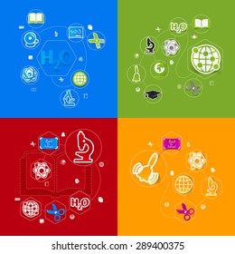 Education sticker infographic