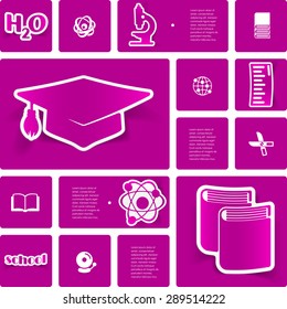 Education sticker infographic