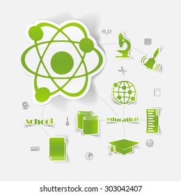 Education sticker infographic