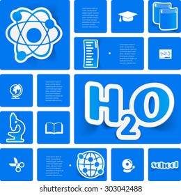 Education sticker infographic