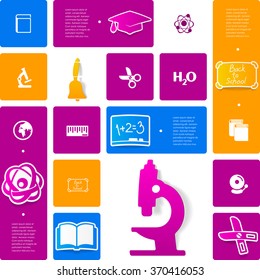 Education sticker infographic