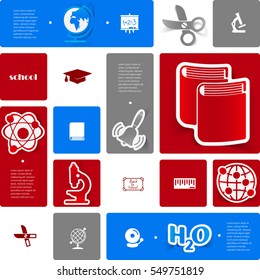 Education sticker infographic