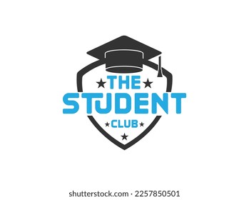 Education The Student Club Logo Design .The Student Club logo symbol .  Colorful hand drawn label for child development  Vector Template .  Logo Template for Education, Student, club .  