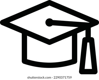 Education student graduate hat icon vector 
