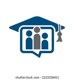 education student graduation cap logo icon