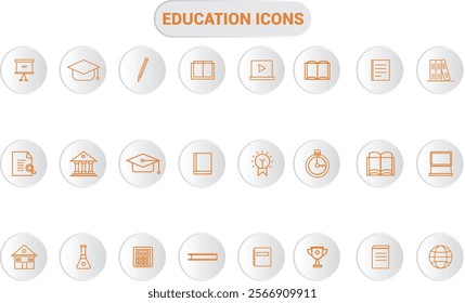 Education and student icon set