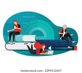 educación e ilustración estudiantil para sitio web, web, afiche