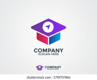 education, study, academy logo design