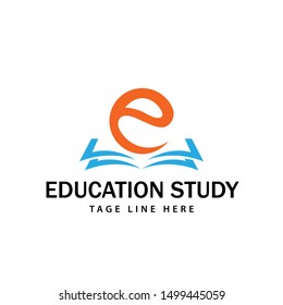 education study book logo design