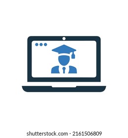 Education, Study, Graduation Icon. Editable Vector Logo.
