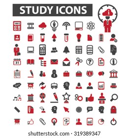 education, study icons