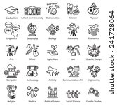 Education Study icons set