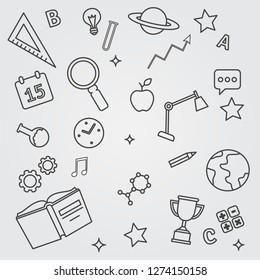 Education and study icons set vector illustration.