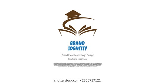 education and study logo design for graphic designer or web developer
