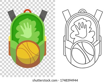 Education and study, school backpack icon