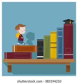 Education is superpower to success 4 ,vector,illustration