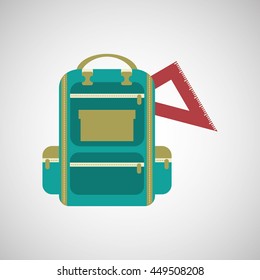 education supplies back to school isolated, vector illustration