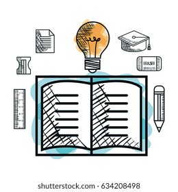 education supplies drawing icons