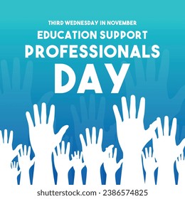 Education Support Profesionals Day. Third Wednesday in November. Eps 10.