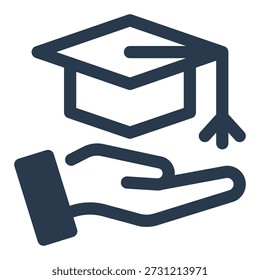 Educación Asistencia Beca Icono de programa de caridad