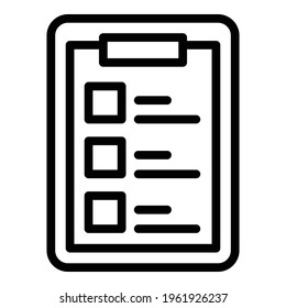 Education survey icon. Outline Education survey vector icon for web design isolated on white background
