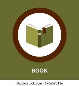 Education symbol. flat concept. Book icon. Instruction or E-learning sign. classic education icon