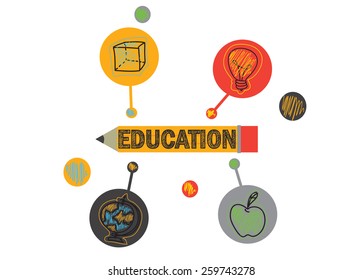 education symbol on a white background. Vector illustration