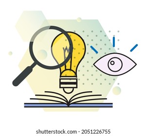 Education System - curiosity Knowledge and Creativity - Illustration as EPS 10 File