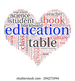 education tag word cloud background