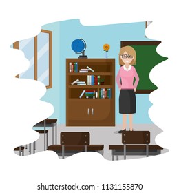 education teacher in the school knowledge classroom