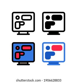 Education Teaching Online Icon, Logo, and illustration Vector