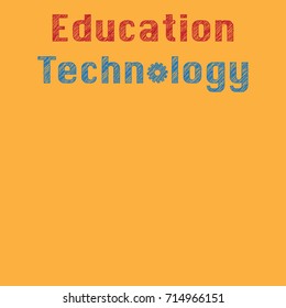 Education Technology ( EdTech) text with sketch effect and copy space
